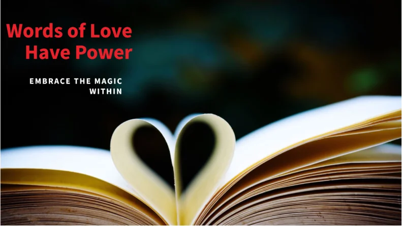 Words of Love Have Power - Book with heart